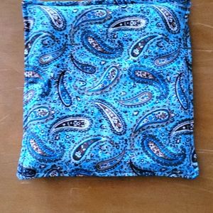 Square Heat Pack with Blue Paisley Pattern